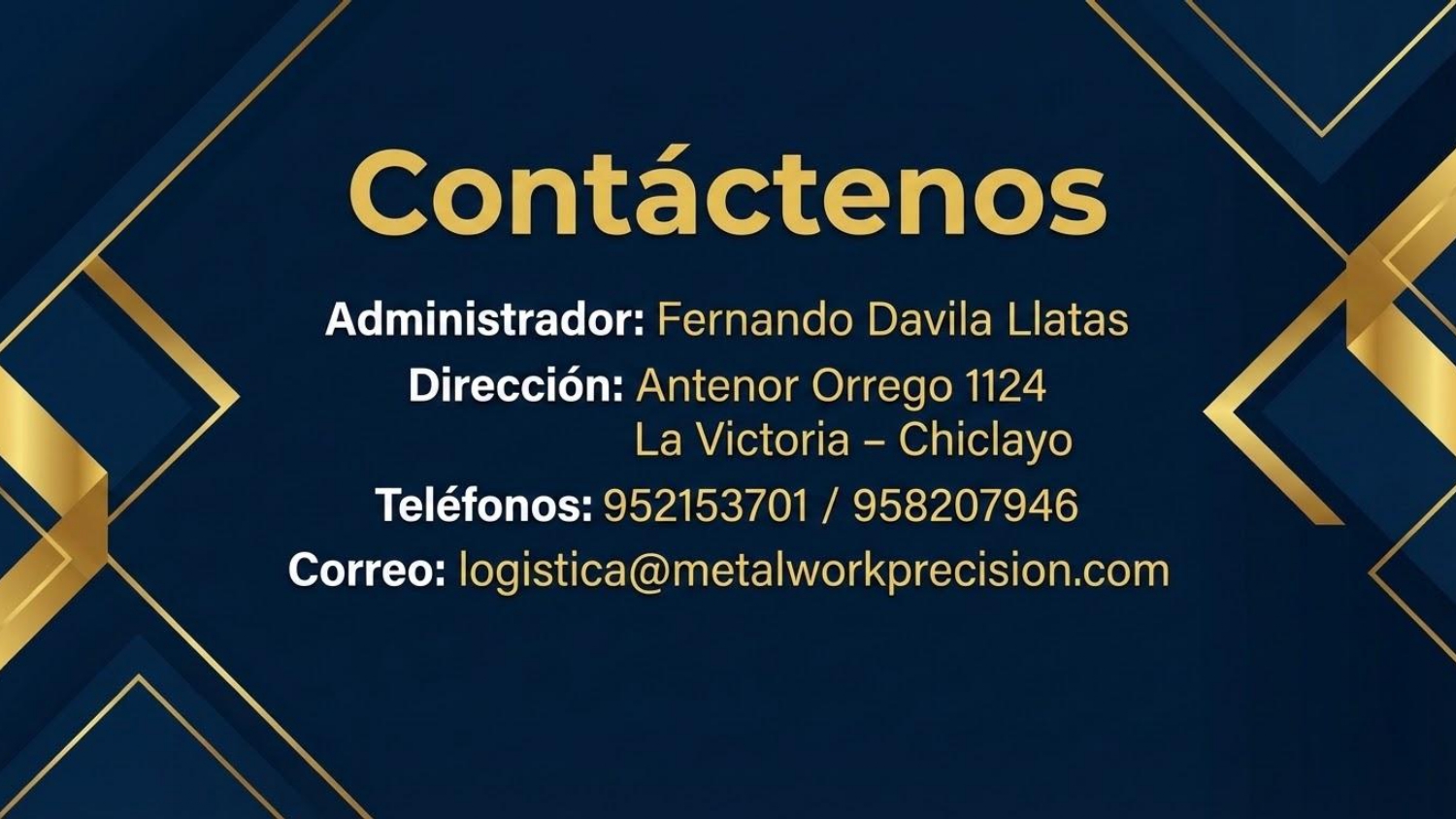 Catálogo METALWORK PRECISION SAC — Página 8 de 8